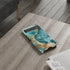 Aquamarine inspired Geode in Watercolor - Impact Resistant Phone Case